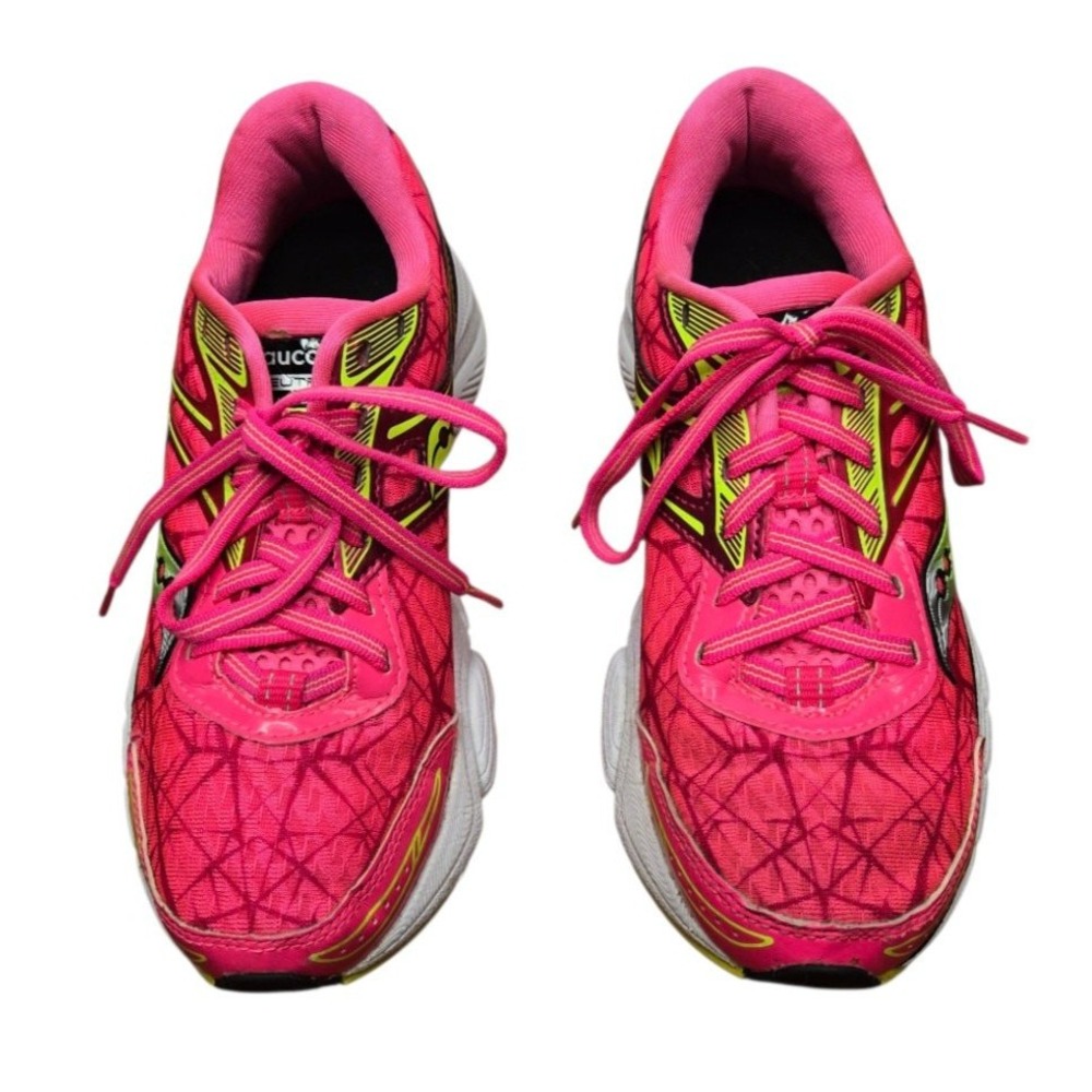 Saucony Breakthru PowerGrid Running Shoes Womens 6.5 Pink Citron S10265-1 - Picture 2 of 16